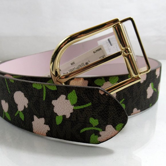 Michael Kors 38 Millimeter Floral Logo Reversible Belt - Picture 5 of 9